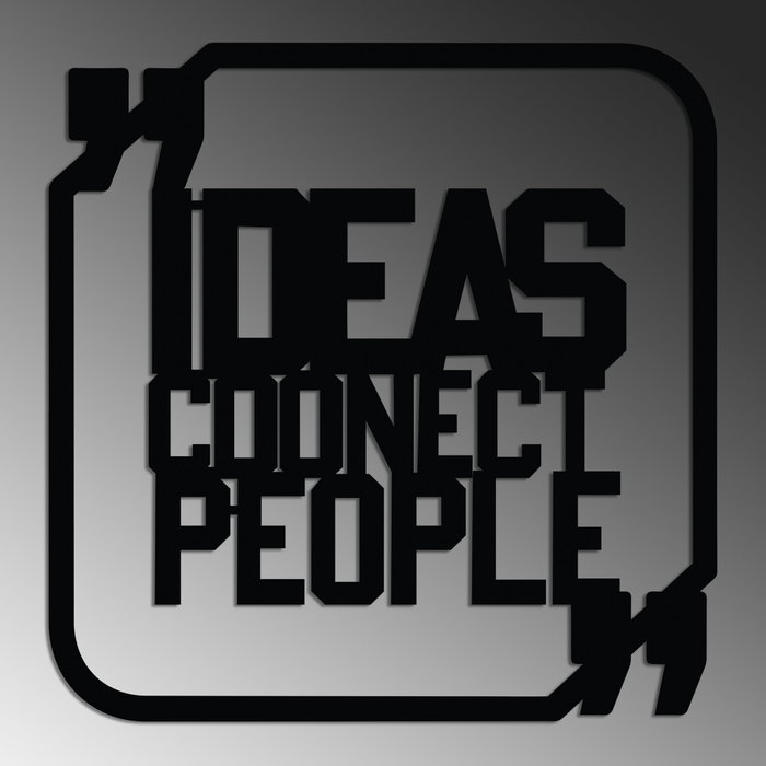 Wallity Ideas Connect People Escultura de pared negra